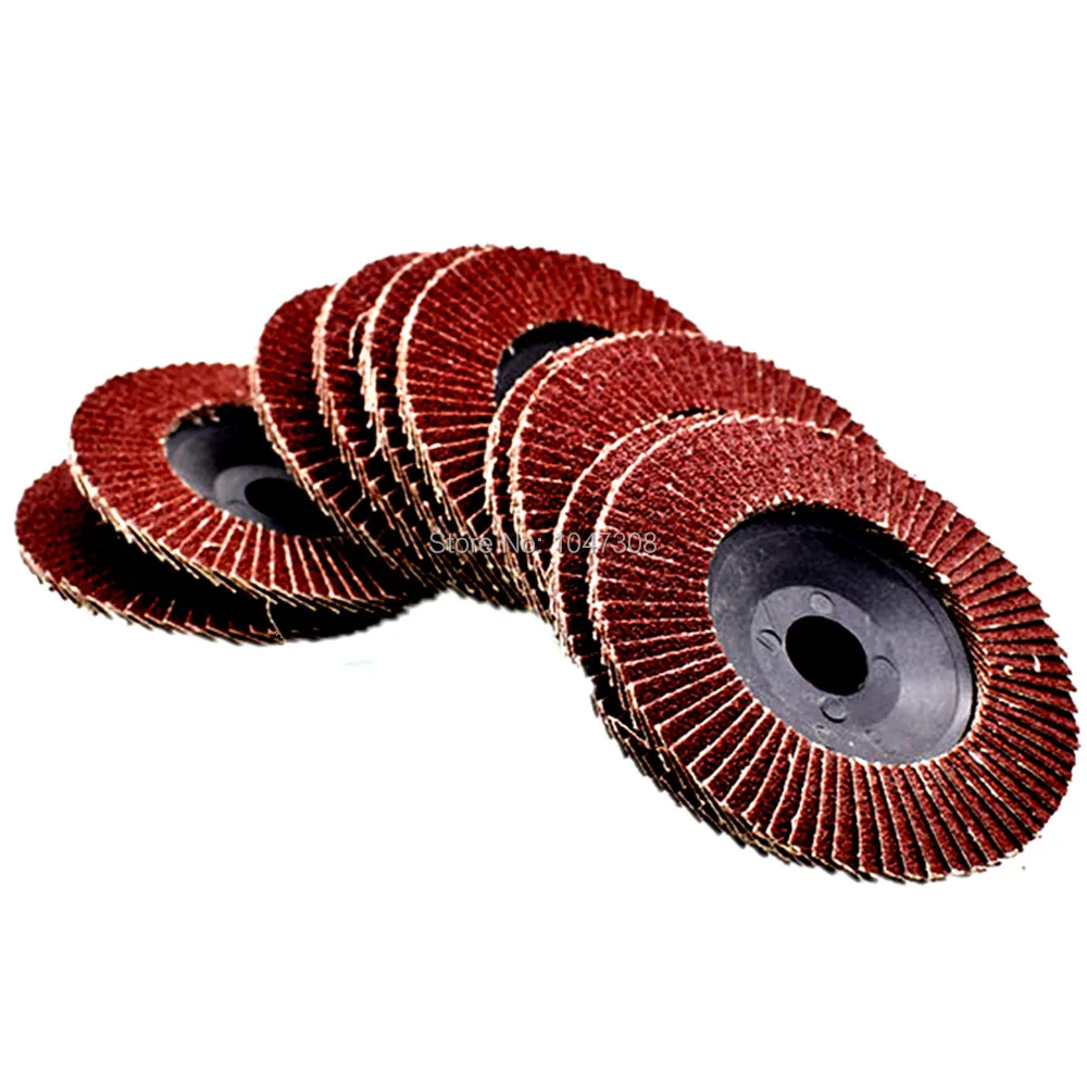 

10pcs 80# Sanding Flap Discs Grinding Wheels Angle Grinder Flap Disc Deburring Sanding Abrasive Wheel Sand Paper Size 80 Grit