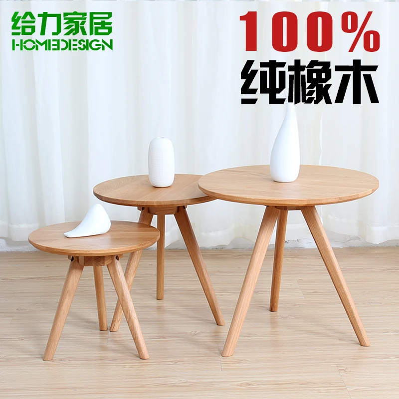Small Round Coffee Table Oak Wood Logs Anese Simple Coffee Table Oak Wood Round Logs