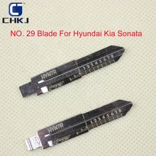 CHKJ 5/10/50 шт в наборе, HYN7R Выгравированный линейный ключ весы Заготовка ключа замка зажигания автомобиля KD MINI/KD900 дистанционного режиссерский металлическое лезвие №29 для hyundai Kia Sonata