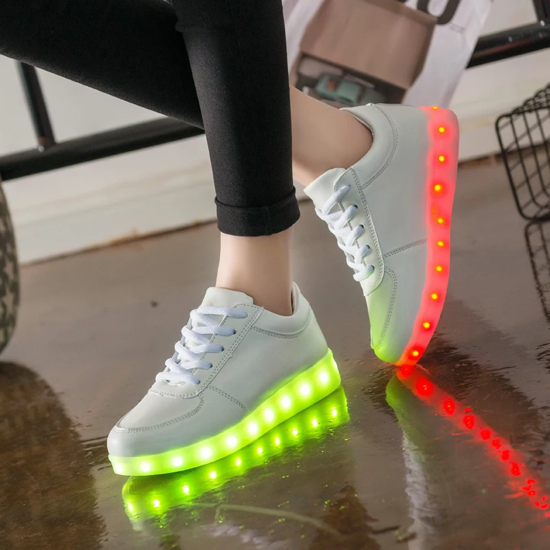 

Glowing Luminous Sneakers For Girls USB Charging Basket Led Children Shoes With Light Up Kids Casual Boys lighting sole AH001