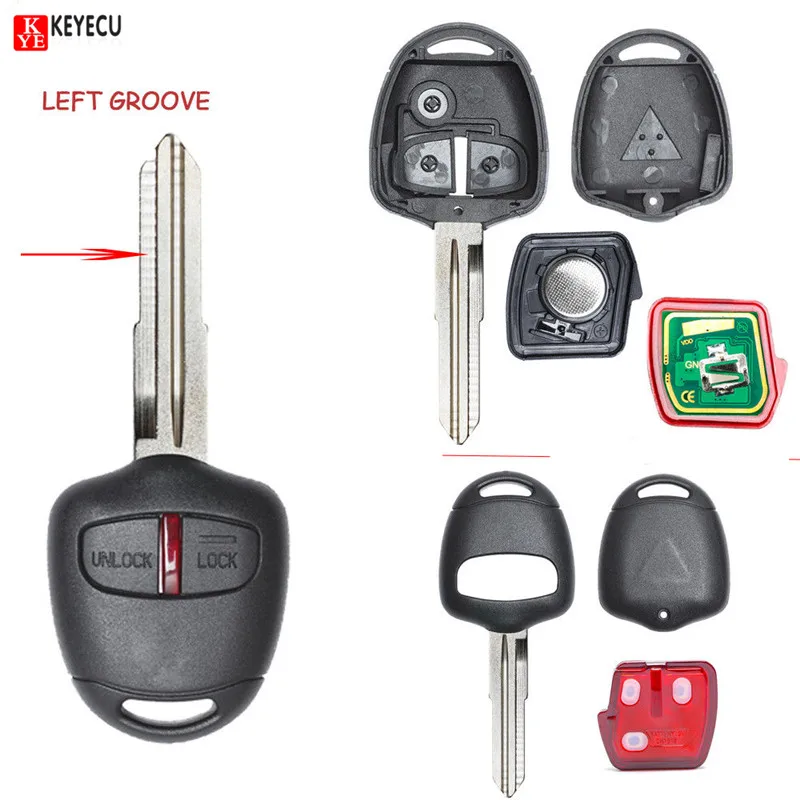 Keyecu New Replcement Remote Key Fob 433MHz ID46 for Mitsubishi L200