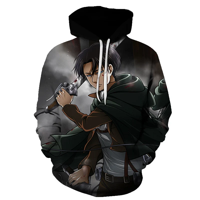 

New fashion classic Anime hoodies men/women sweatshirts Cartoon Attack on Titan 3D print hoodie Harajuku streetwear hip hop hood