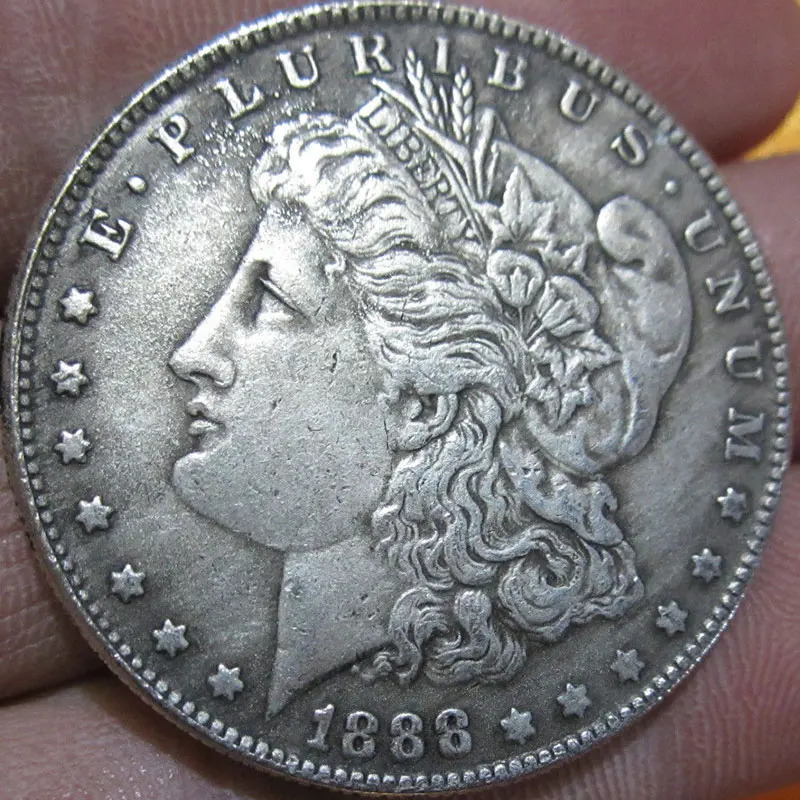 

Morgan Dollar 1888 $1 USA Retro Stamped Coins United States silvercoin home decor Jewelry coincollection Toy Collection Set