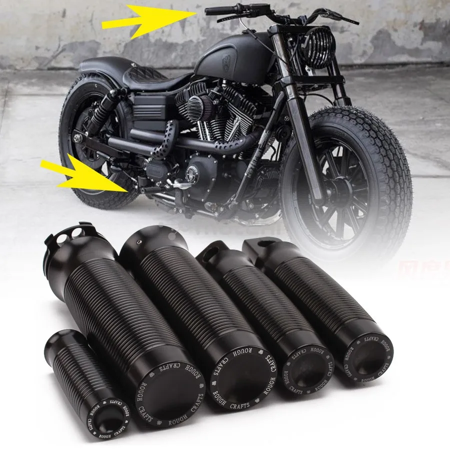 Footrest FootPeg+Shifter Peg For Harley Sportster Rough Crafts Black Hand grips Footrest FootPeg+Shifter Peg For Harley Sportster Rough Crafts Black Hand grips