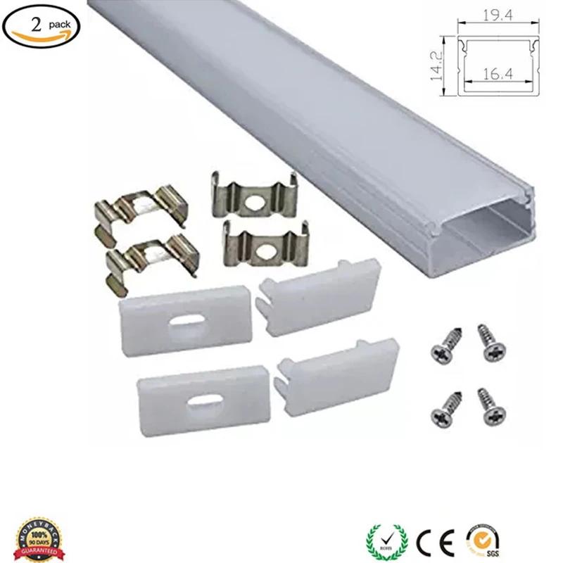 М 1 м U форма алюминиевые каналы с диффузором конец шапки монтажные зажимы светодиодные ленты каналы для Max 16 мм светодио дный широкий led