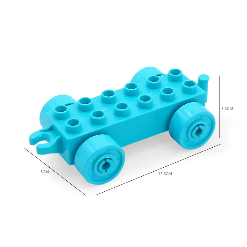 DIY большой размер Железнодорожный крест поезд трек строительные блоки Совместимость Duploe классический автомобиль аксессуары наборы кирпичи части игрушки для детей - Цвет: 1Pcs Block - 16