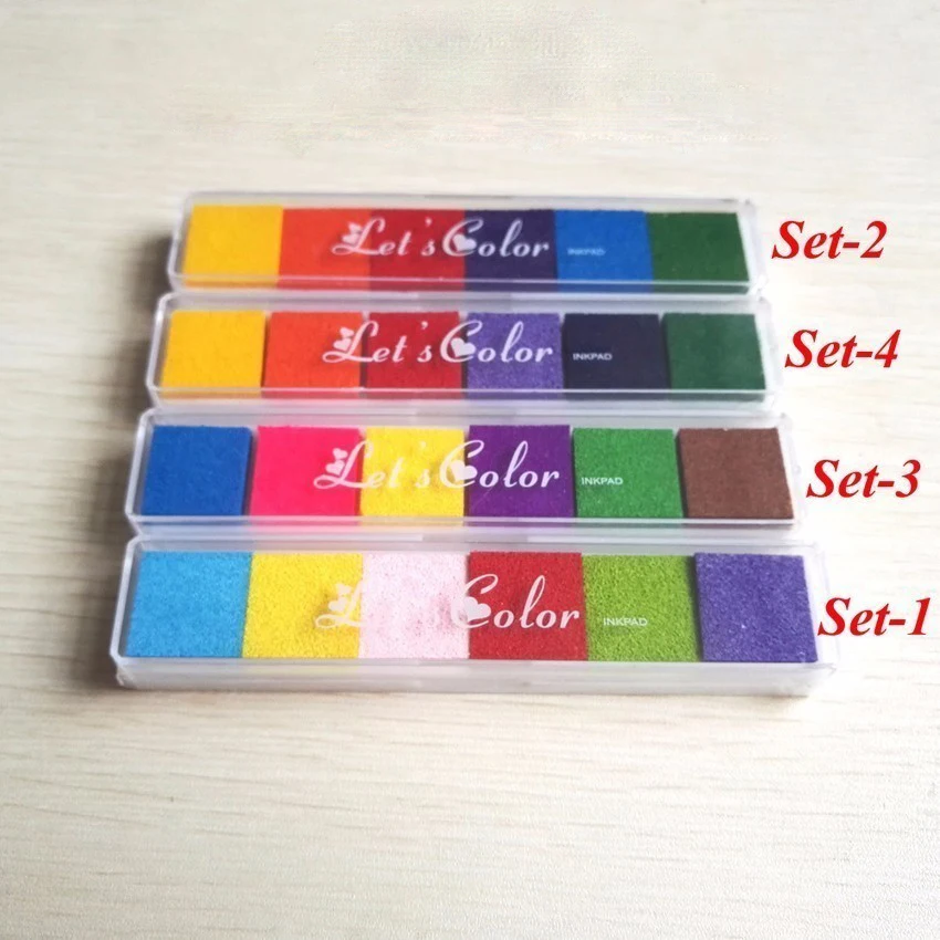 

1Pc Gradient Colorful Inkpad Scrapbooking DIY Crafts Colorful Inkpad Stamp For Fingerprint Stencil Card Making