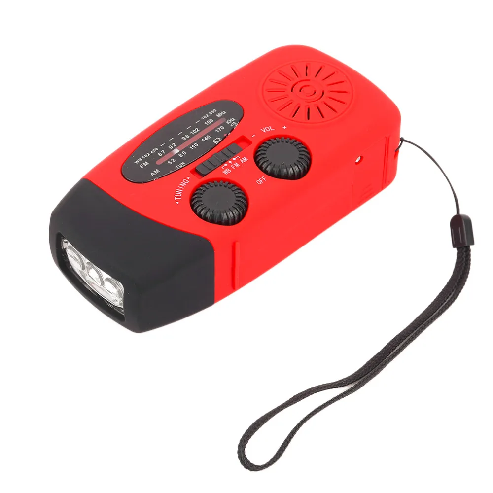 3 in 1 Emergency Charger Hand Crank Generator Wind/Solar/Dynamo Powered FM/AM Radio,Phones