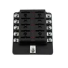 10 voies Lame Fusible support de la boîte à Fusibles Rouge indicateur LED 10 pièces Fusibles 10 pièces Bornes pour Voiture Bateau Caravane Camion 12 V 24 V ► Photo 2/6