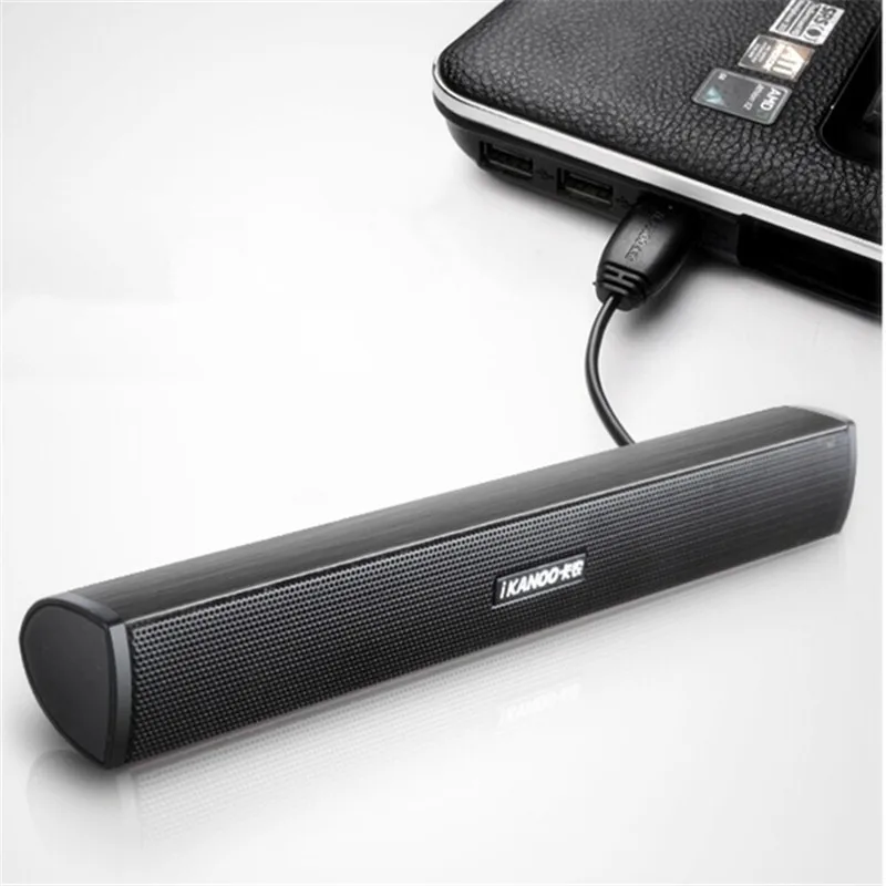 iKANOO HOT SALES Portable Laptop/Computer/PC Speaker Subwoofer USB Soundbar Sound Bar Stick Music Player Speakers For Tablet