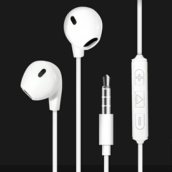 

50pcs/lot for iphone Earphone In Ear Headset With Mic 3.5mm Jack Earphone Earbuds Earpiece For iPhone6 Samsung Genuine orginal