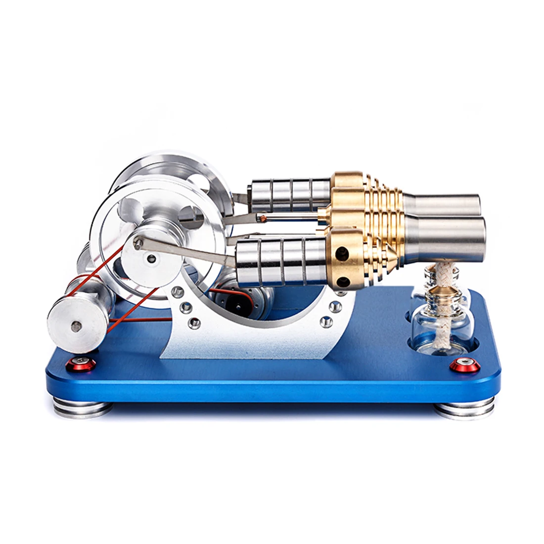 

UTOYSLAND Metal Bootable 2-cylinder Parallel Stirling Engine Model Micro External Combustion Engine Model Doctor Strange Toys