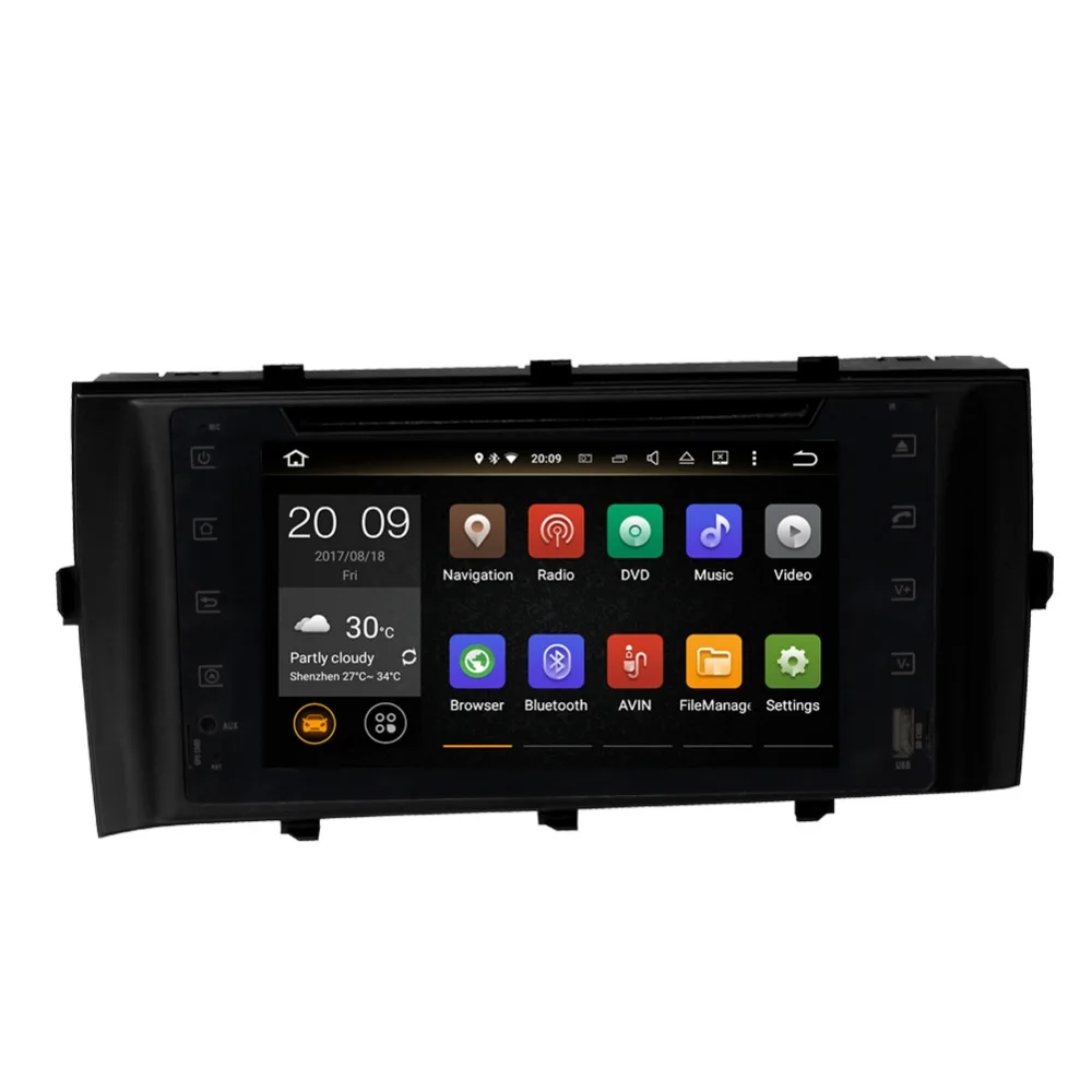Cheap Android 8.0 Octa Core Car Auto Radio Stereo For Toyota Prius C Left Hand Driving 2011- DVD Multimedia Player GPS Navigation 2