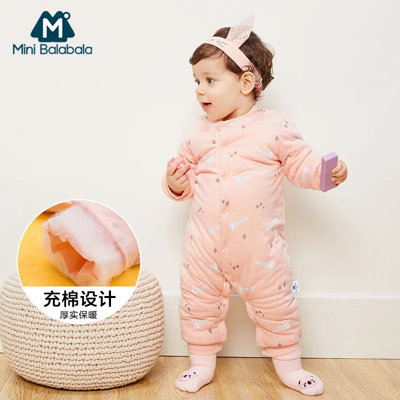 

3M-12M Baby Rompers Winter Warm Fleece Clothing Set for Boys Cartoon Monkey Infant Girls Clothes Newborn Overalls Baby Jumpsuit