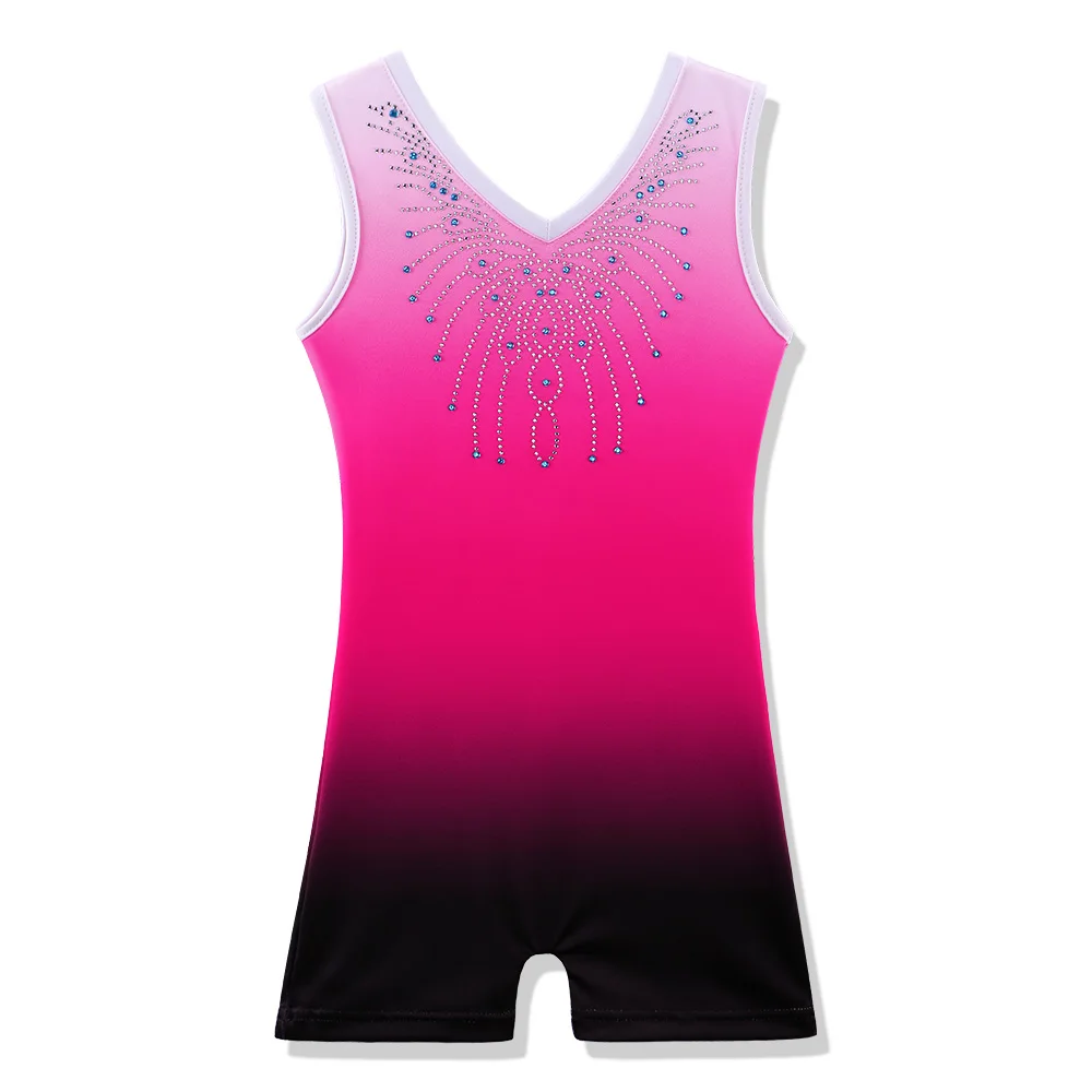 

BAOHULU Baby Girls Leotard Ballet one-Piece Diamond Gymnastic Leotards Sleeveless Ballet Tutu Dance Costumes Athletic Biketards
