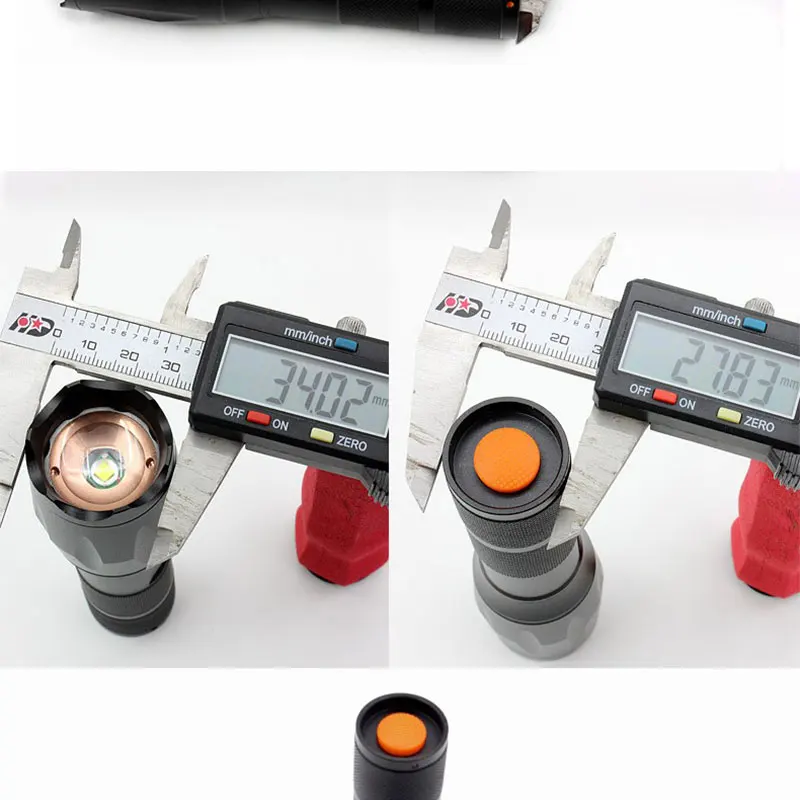 CREE XML E17 T6 Torch Flashlight 2000LM Waterproof Ultra Bright Tactical LED Flash Light Hunting Riding Lamps AAA 18650 (8)