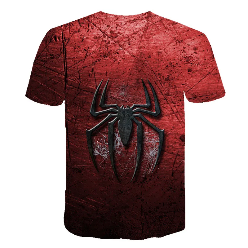 BIAOLUN/футболка с человеком-пауком для мальчиков детская футболка футболки с супергероем для девочек, детские футболки Одежда для детей футболка с короткими рукавами