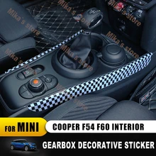 2 шт. Автомобильная панель переключения передач ABS наклейки для Mini Cooper F60 F54 аксессуары для стайлинга автомобилей переключения передач Двусторонняя декоративная панель