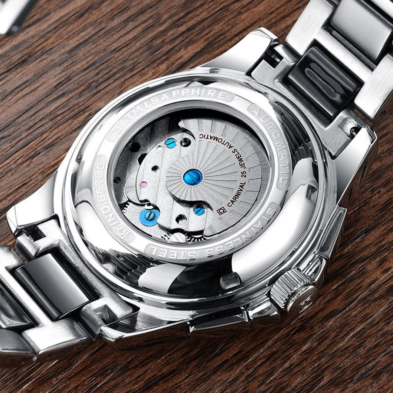 Карнавал Tourbillon механические часы с двойным календарь светящиеся военные мужские