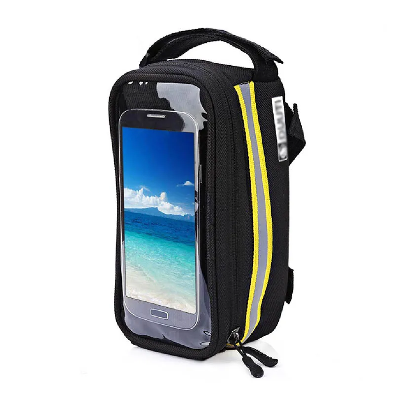 Bicycle Phone Bag Case Touch Screen Waterproof Bike Frame Front Tube Storage Bag Pouch Case for iPhone Samsung 3.5-6 inch Phones (22)