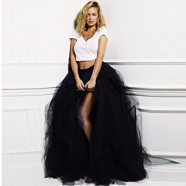 Sexy Black Pleated Skirt High Fashion Side Split Skirts Woman All The Season Natural Color Tutu Skirt Female Adult Long Skirt