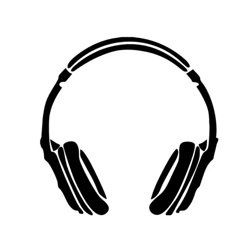 14.5*14.5CM HEADPHONE Music Car Sticker Fun DJ Motorcycle