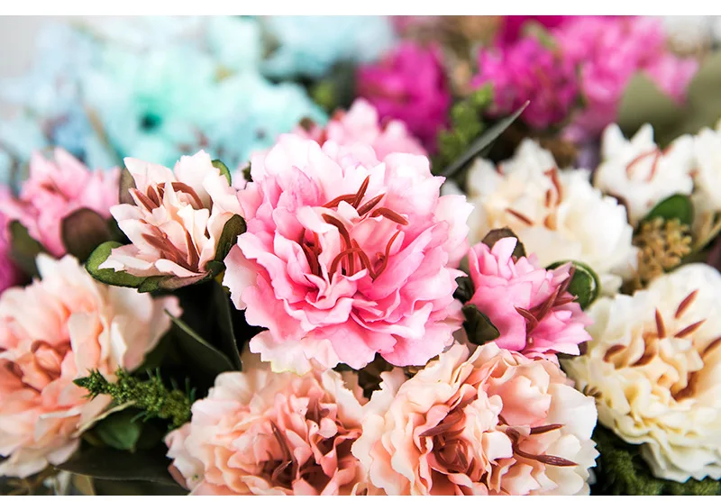 Искусственный Пион 5 голов шелковые цветы букет для дома Свадебные украшения гостиной стол декоративный искусственный цветок 1 шт