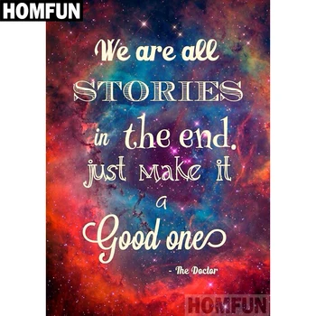 

HOMFUN Full Square/Round Drill 5D DIY Diamond Painting "Star Text" Embroidery Cross Stitch 5D Home Decor Gift A01806