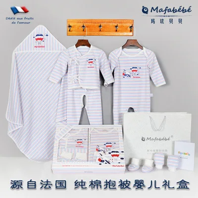 

8cs/Set High Quality 100% Cotton Newborn Baby Clothing Gifts Thin sect baby Sets Cute Climb a Suit Baby Girls Boys Clothes Gift