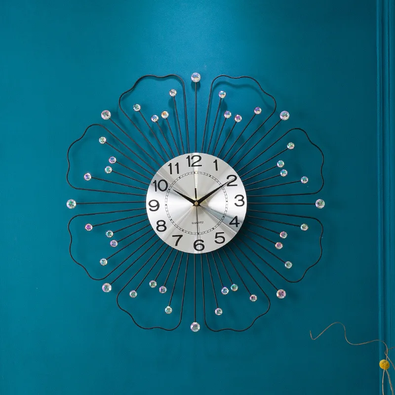 

Nordic Creative Crystal DIY Wall Clock Modern Home Simple Fashion Reloj De Pared Living Room Mute Clock Decorative Quartz Clock