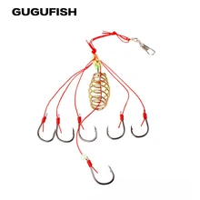 GUGUFISH 3 шт./компл. бронзовых морских рыболовных крючков эксплозионные крючки с способностью захвата углерода Сталь крючки с коробка приманка рыболовные снасти Pesca