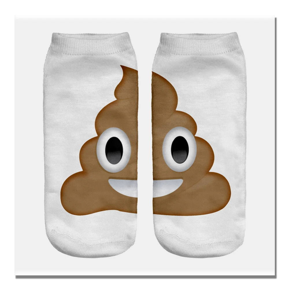 

2016 New Harajuku Casual Summer Socks Women Low Cut Meias Feminina High Quality Cute Emoji Print Socks Hot Sale Online