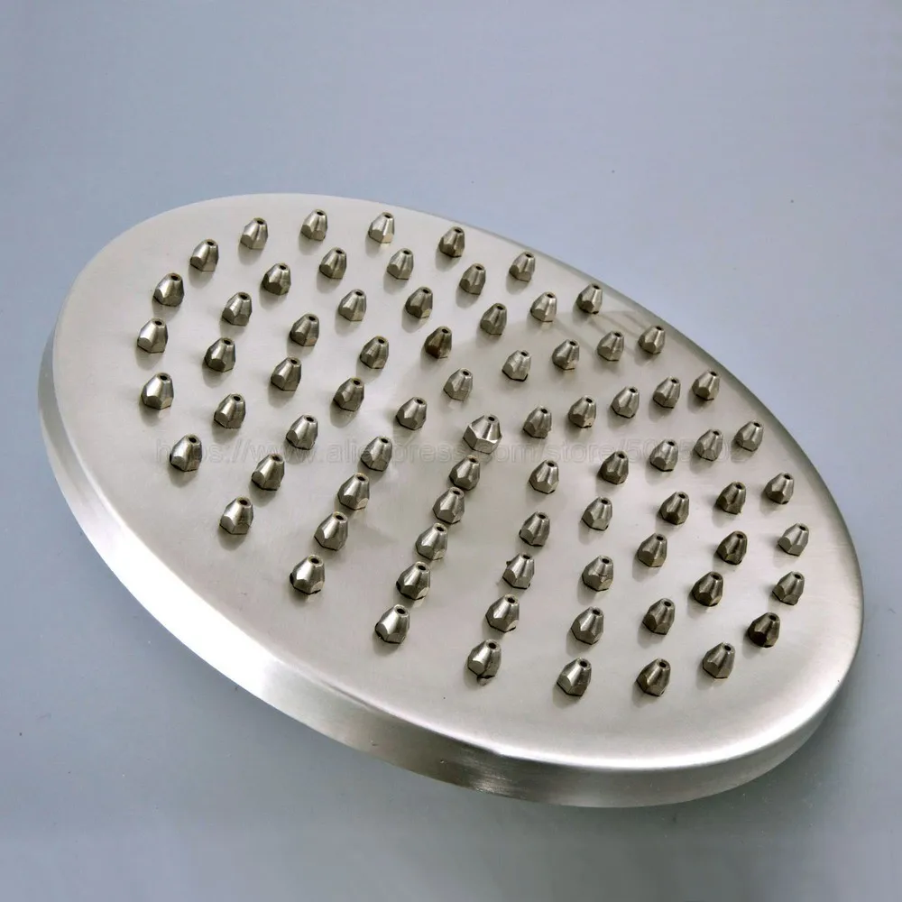 8 inch Round Shower Head Water Rains Shower Head Brushed Nickel Bathroom Shower Wall Mounted Bathroom Tools zsh273