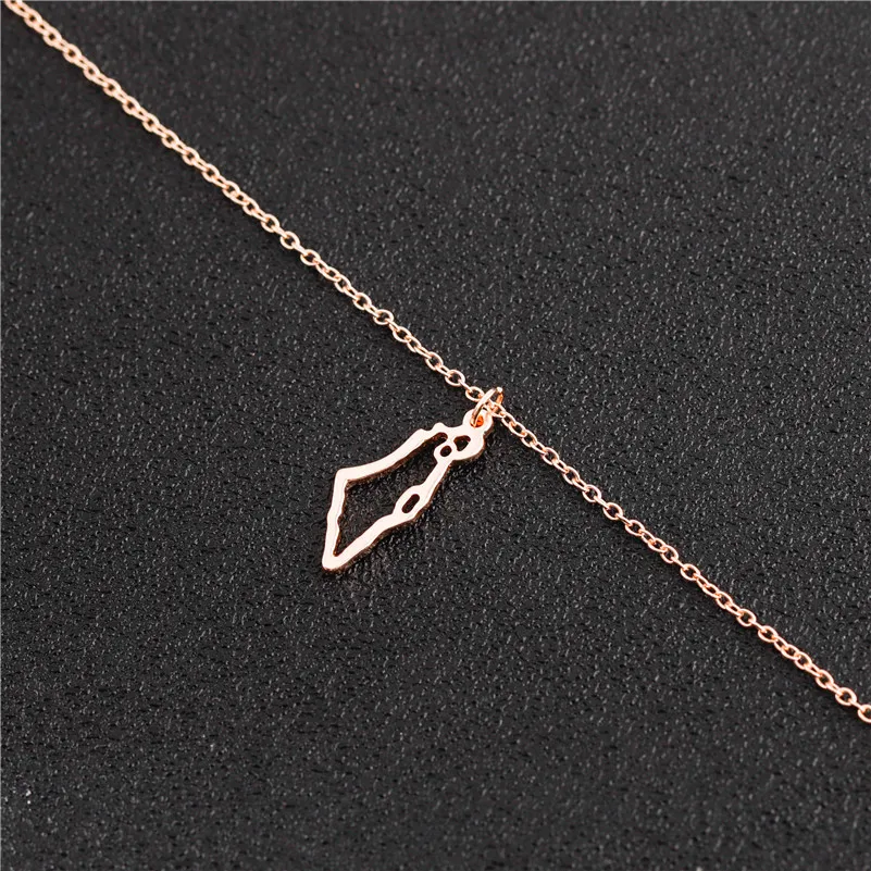 

10 Tiny Outline Pride Jewish Judaica Jerusalem Hebrew Pendant necklace Asian Country Stat Hollow Map Israel hometown Necklace