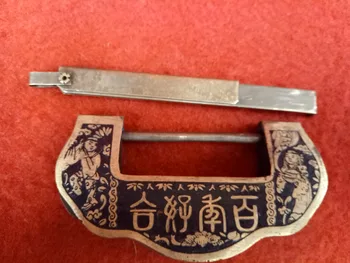 

Old copper door lock of Chinese ancient arts and crafts