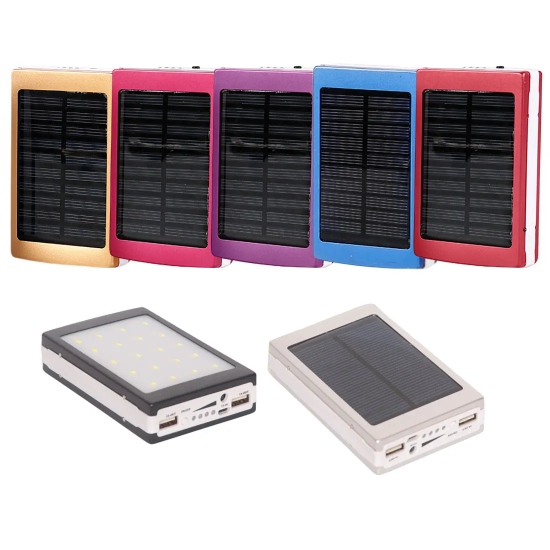 

Dual USB LED PCBA Circuit Board Solar Power Panel Home Solar Panel Bank 18650 Battery with LED Counterfeit Light Portable Charge