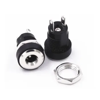 

2Pcs 3A 12v for DC Power Supply Jack Socket Female Panel Mount Connector 3.5mm 1.35mm 2 Terminal types 3.5*1.35