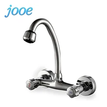 Jooe Chrome кухонный кран горячей и холодной смеситель Водопроводной воды Латунь Настенные Кухонные torneira Cozinha Робине кухни griferia