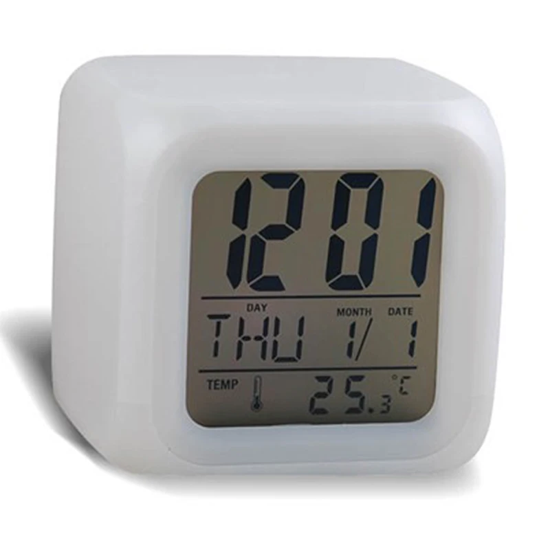 ATOODAY Hot sales NEW 11 Digital Alarm Clock Glowing Led Color Change