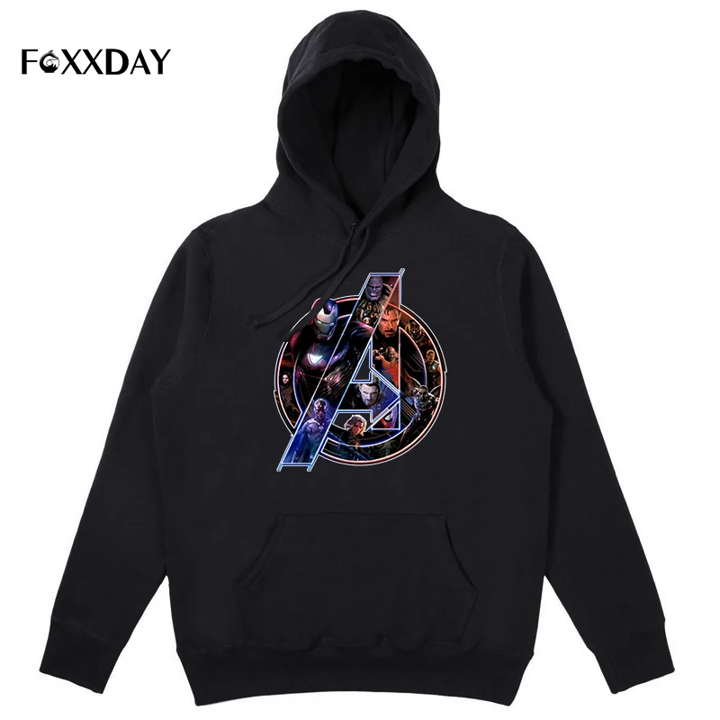 

Hot Sales Marvel's The Avengers Men Hoodies Long Sleeves Avengers Symbol Logo Printed Male Tops Letter Loose Hoodies Sweatshirts