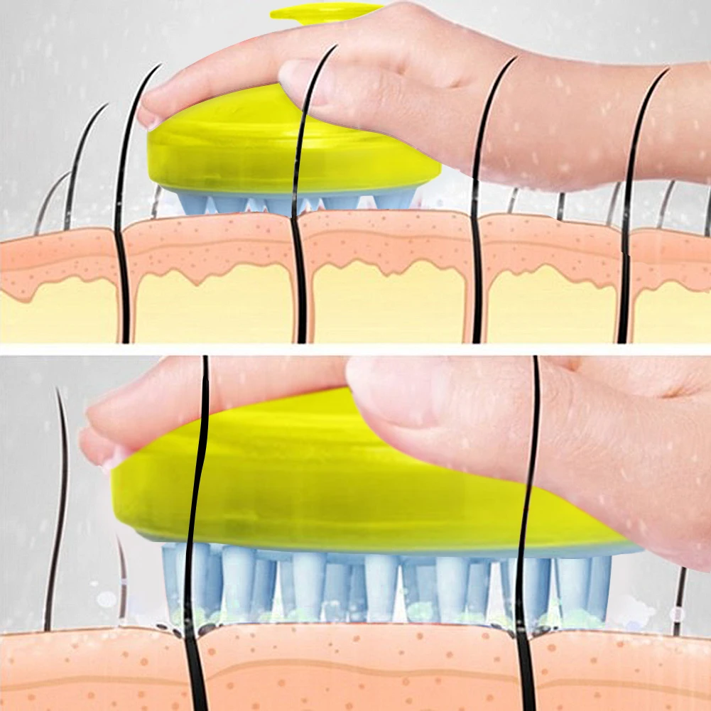 1 шт. многоцветная спа-щетка для похудения Массажная щетка силикон голова шампунь для тела Кисть для головы Массажная расческа для мытья волос расческа для волос