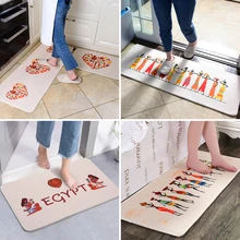 Древний Египетский Африканский коврик на кухню с цифровой печатью, кристально флисовый нескользящий ползающий коврик для чистки ковров, для дома, спальни, коврик для гостиниц