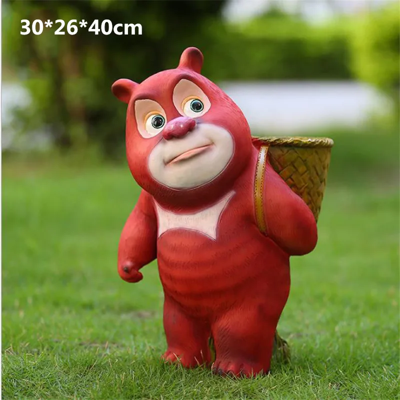 

Simulation Bear Animals Boonie Bears Statue Resin Art Craft House Decoration Action Figure Collectible Model Toy L1973