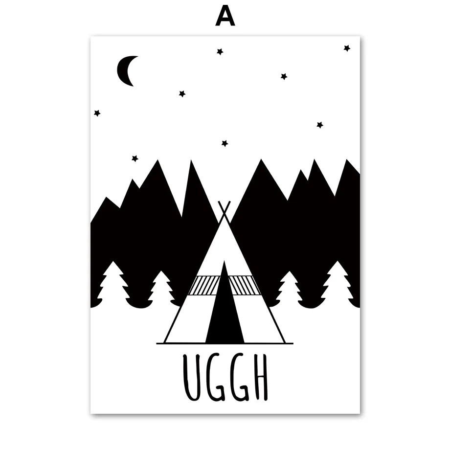 AFFLATUS-Explore-Child-Wall-Art-Canvas-Painting-Nordic-Posters-And-Prints-Black-White-Nursery-Wall-Pictures (1)