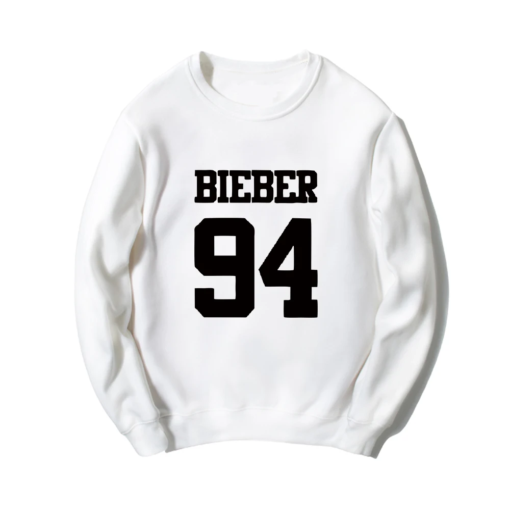 2018 New fashion Justin Bieber 94 Printed Sweatshirts Men Womens Rock streetwear Hoodies tops funny Harajuku O-neck Kpop Hoodies