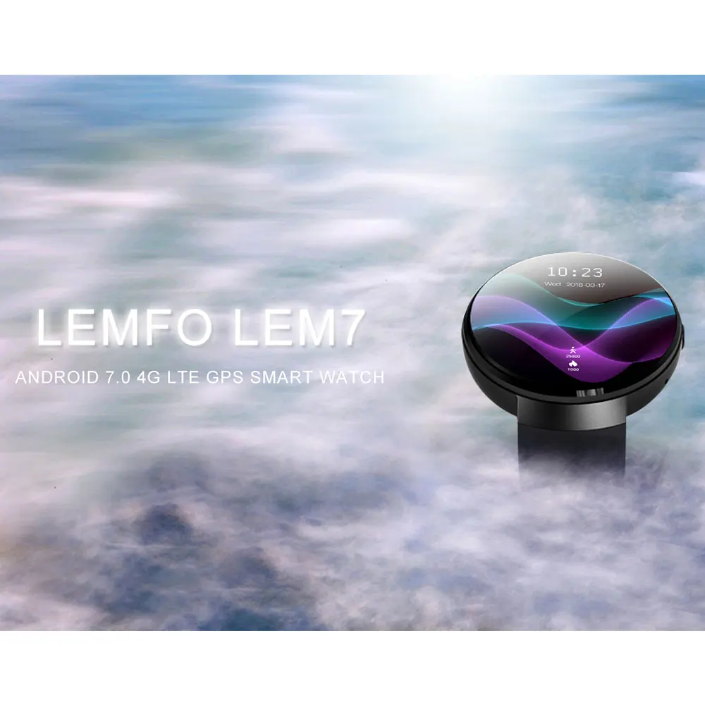 Leegoal LEM7 умные часы Android 7 0 телефон LTE 4G Смарт сердечного ритма 1 ГБ + 16 с Камера