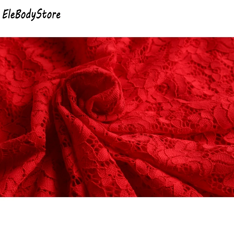 ELEBODYSTORE 2017 размера плюс женское повседневное летнее сексуальное кружевное платье