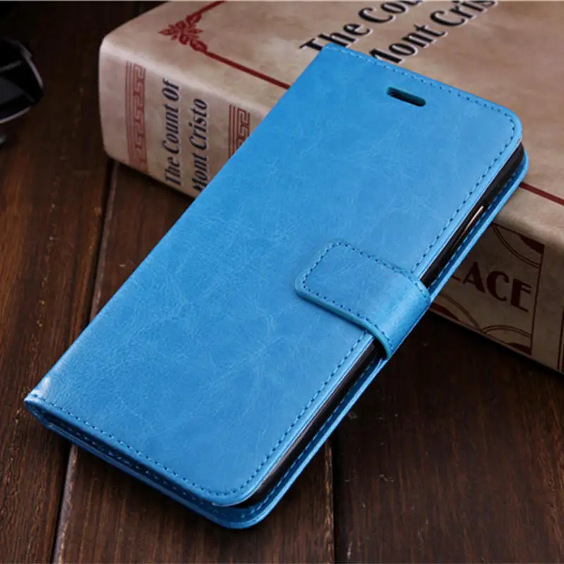 NFH для iPhone 4, 4S, 5C, 5S, роскошный кожаный чехол для iPhone SE, 5SE, откидной кошелек, подставка для карт, корпус на 5S, 4,0 дюймов, 4S, 3,5 дюймов, силиконовый чехол - Цвет: Blue