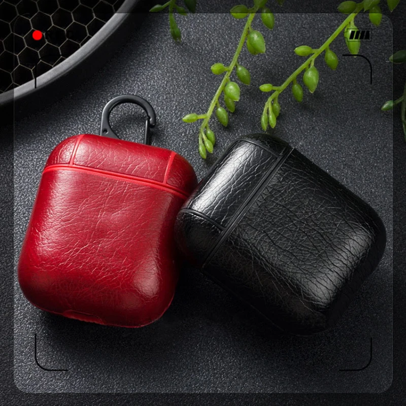 Leather Case For Airpods PU + PC Cover Cases For Air Pods Bluetooth Earpods Earphone Leather Protective Skin DropShipping (3)