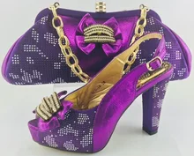 Top Quality Italian Shoe With Matching Bag Set For Party African Women Shoe And Bag To Match Fashion Woman Pumps Shoes ME6602